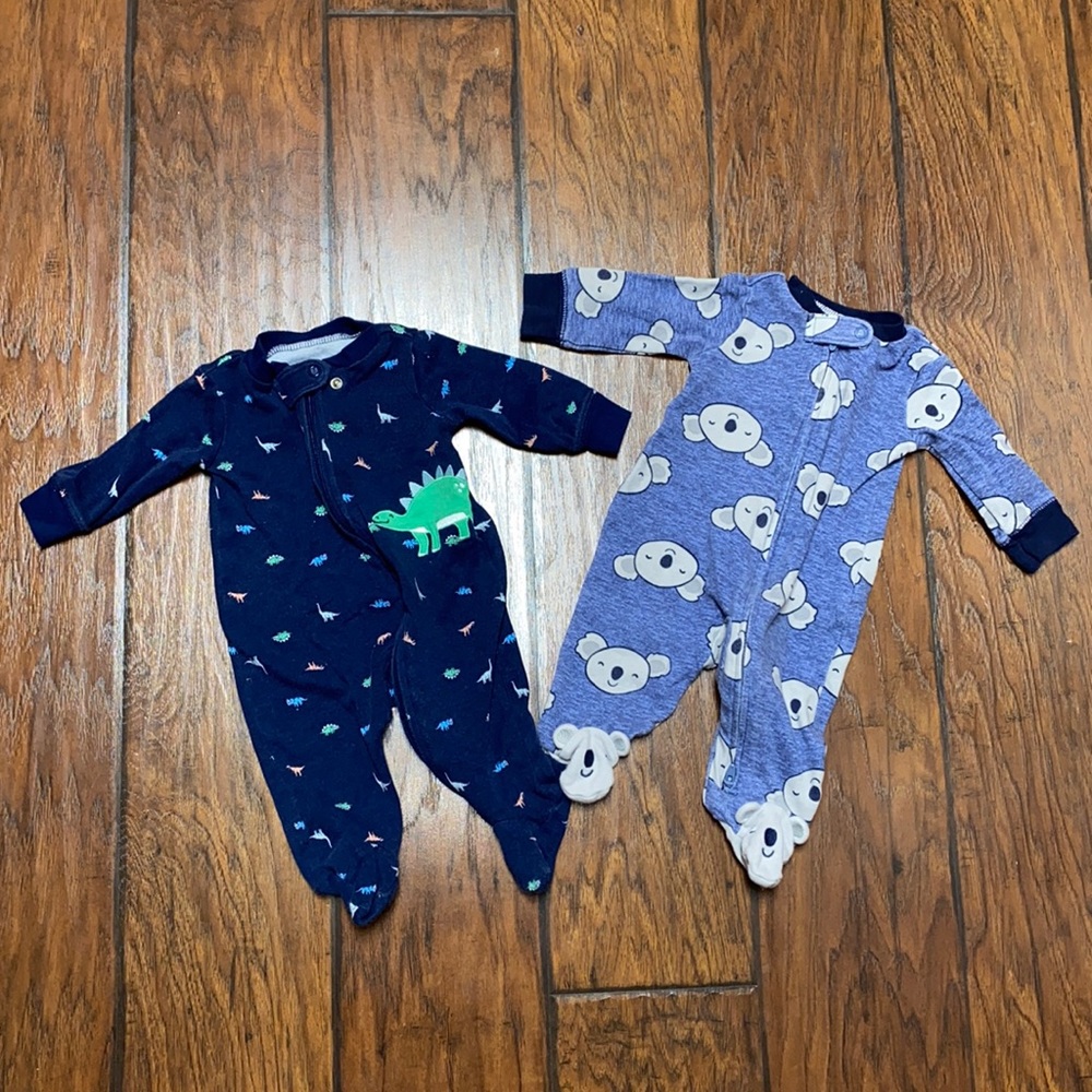 Two Carter’s Sleep and Play Zip-ups